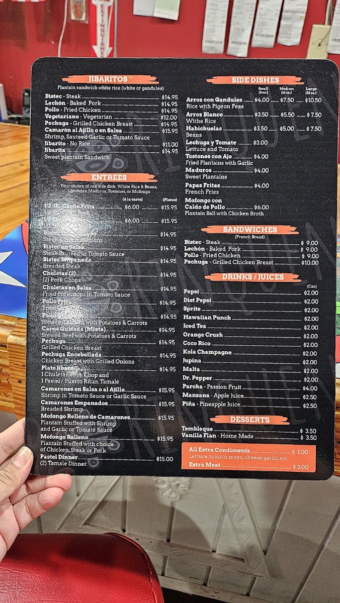 Borinquen Menu 3