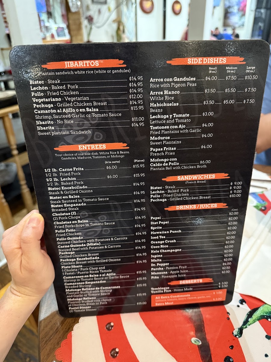 Borinquen Menu 5