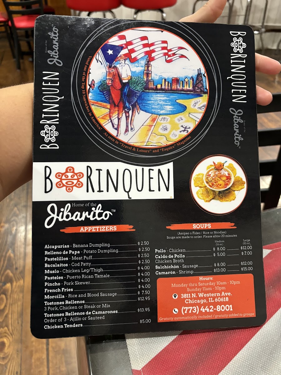 Borinquen Menu 7