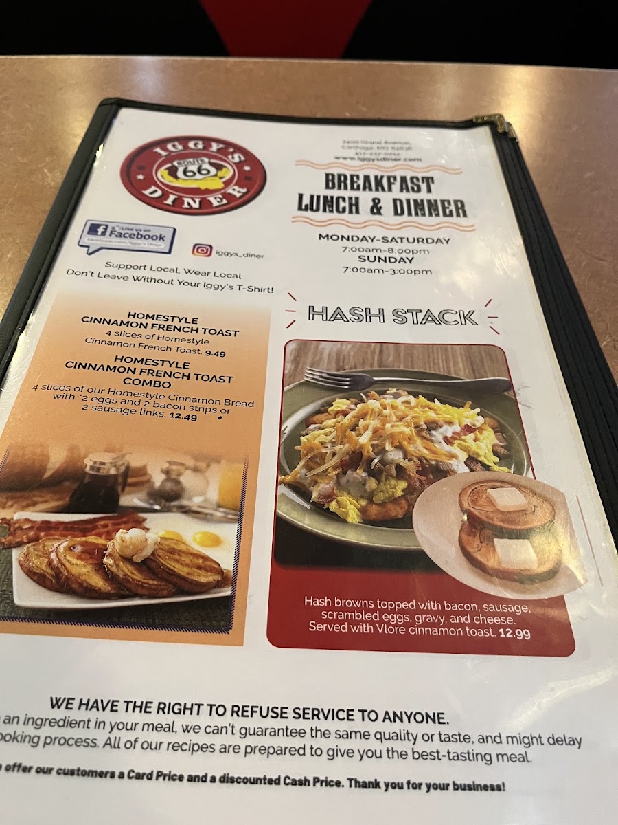 Iggy's Diner Menu 4