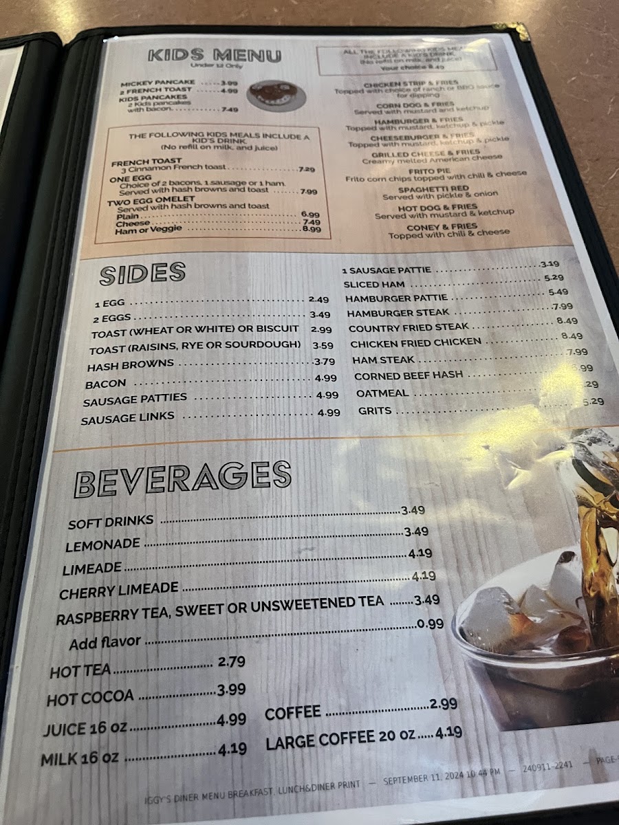 Iggy's Diner Menu 7