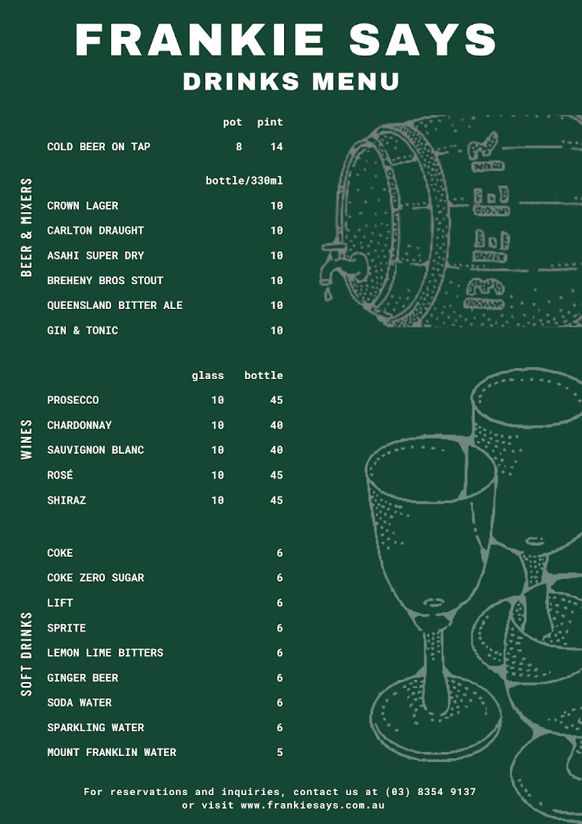 Frankie Says Menu 4