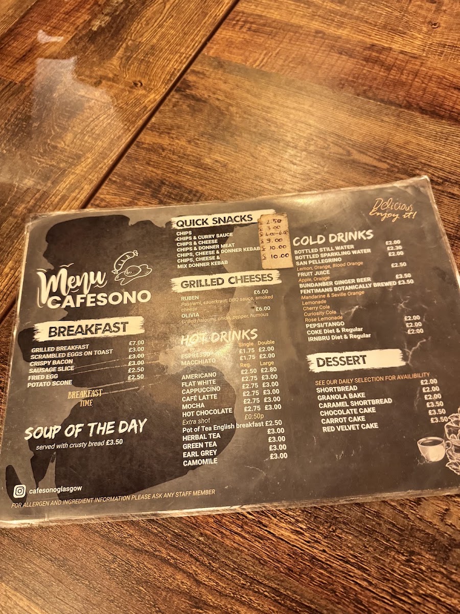 Cafe Sono Menu 4