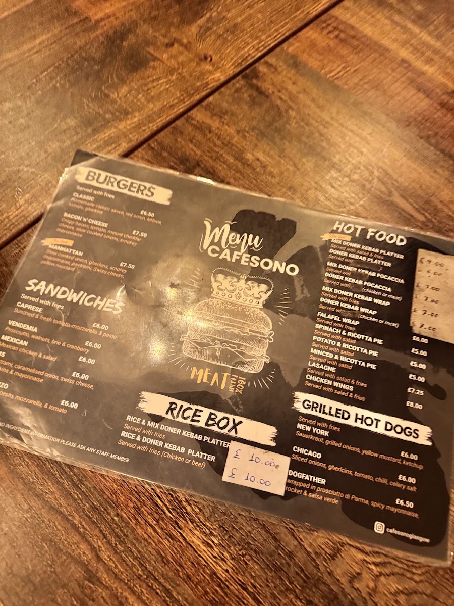 Cafe Sono Menu 6