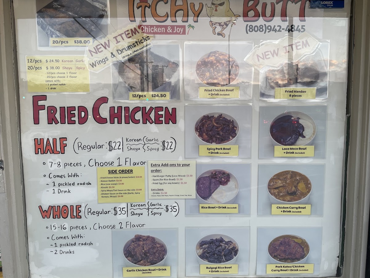 Itchy Butt Menu 1