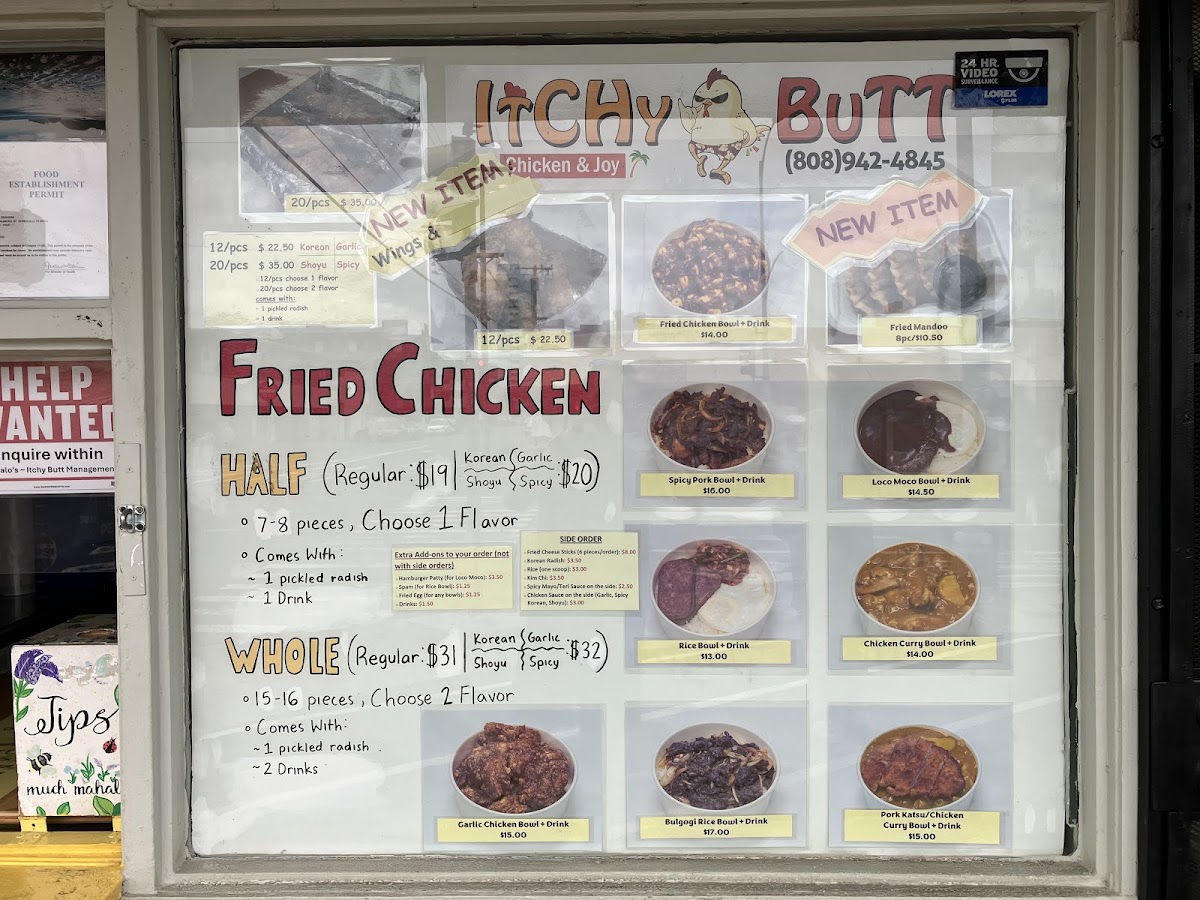 Itchy Butt Menu 10