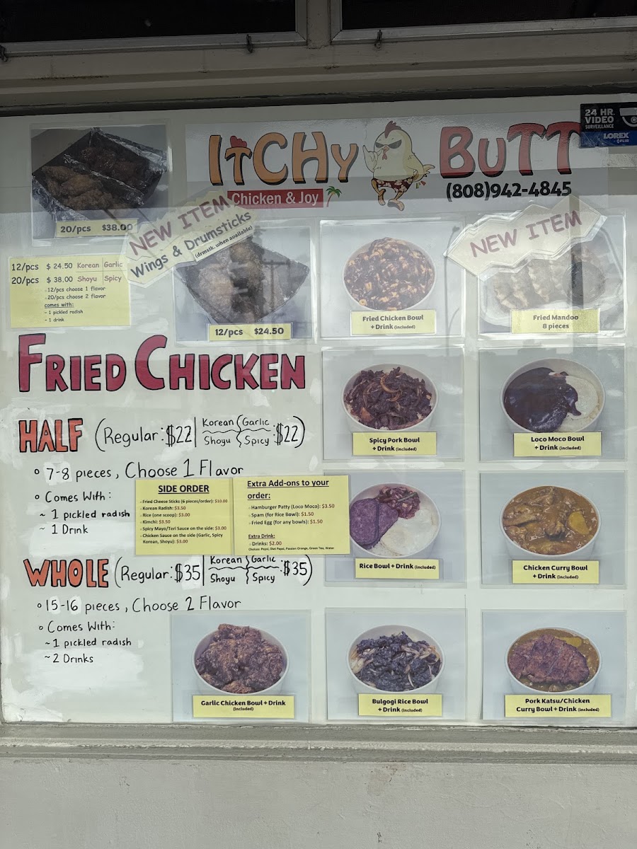 Itchy Butt Menu 5
