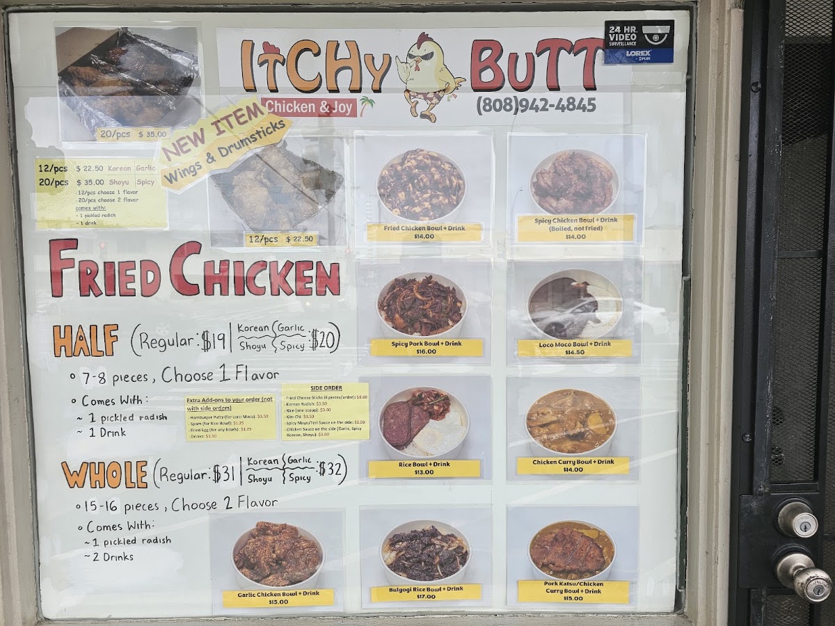 Itchy Butt Menu 7