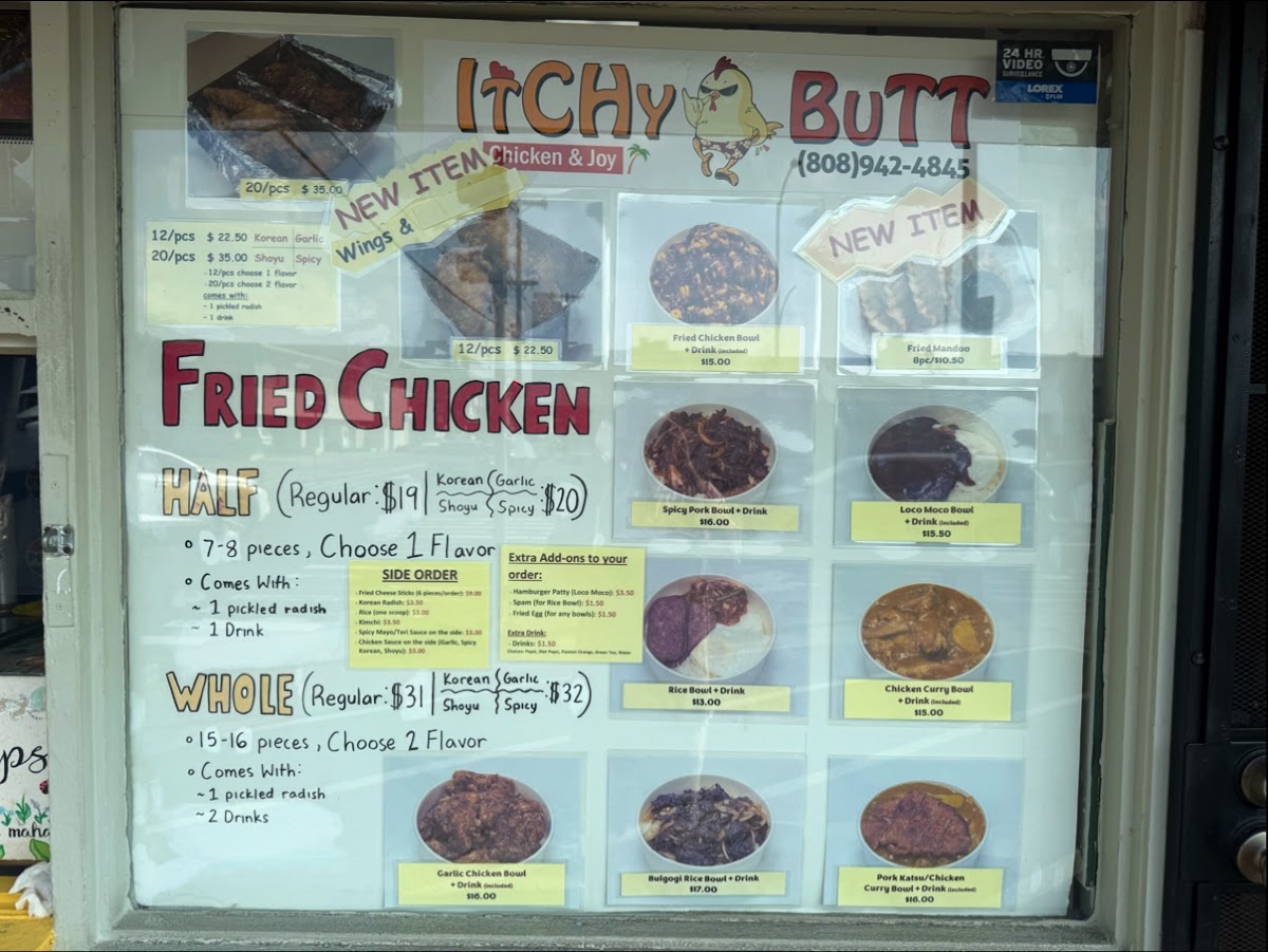 Itchy Butt Menu 9