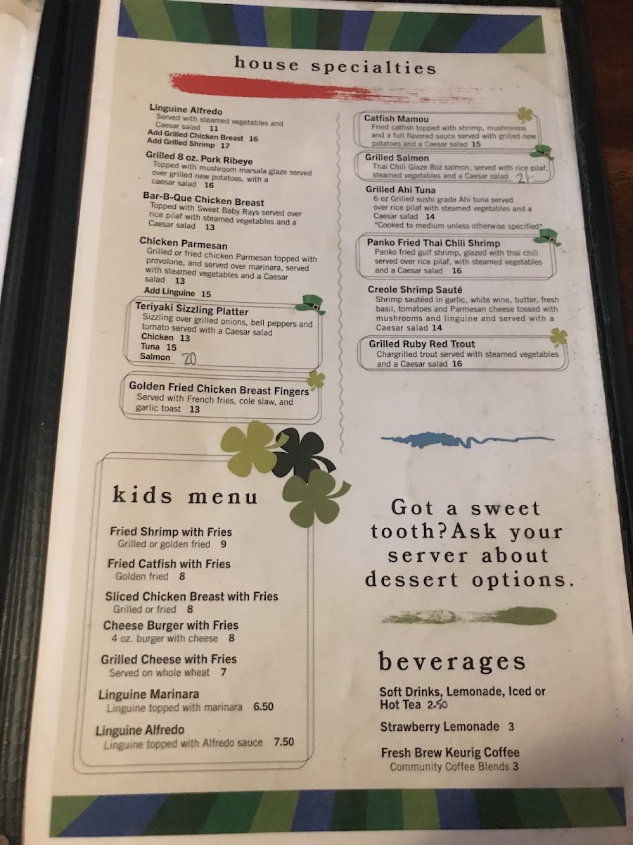 Brady's Menu 3