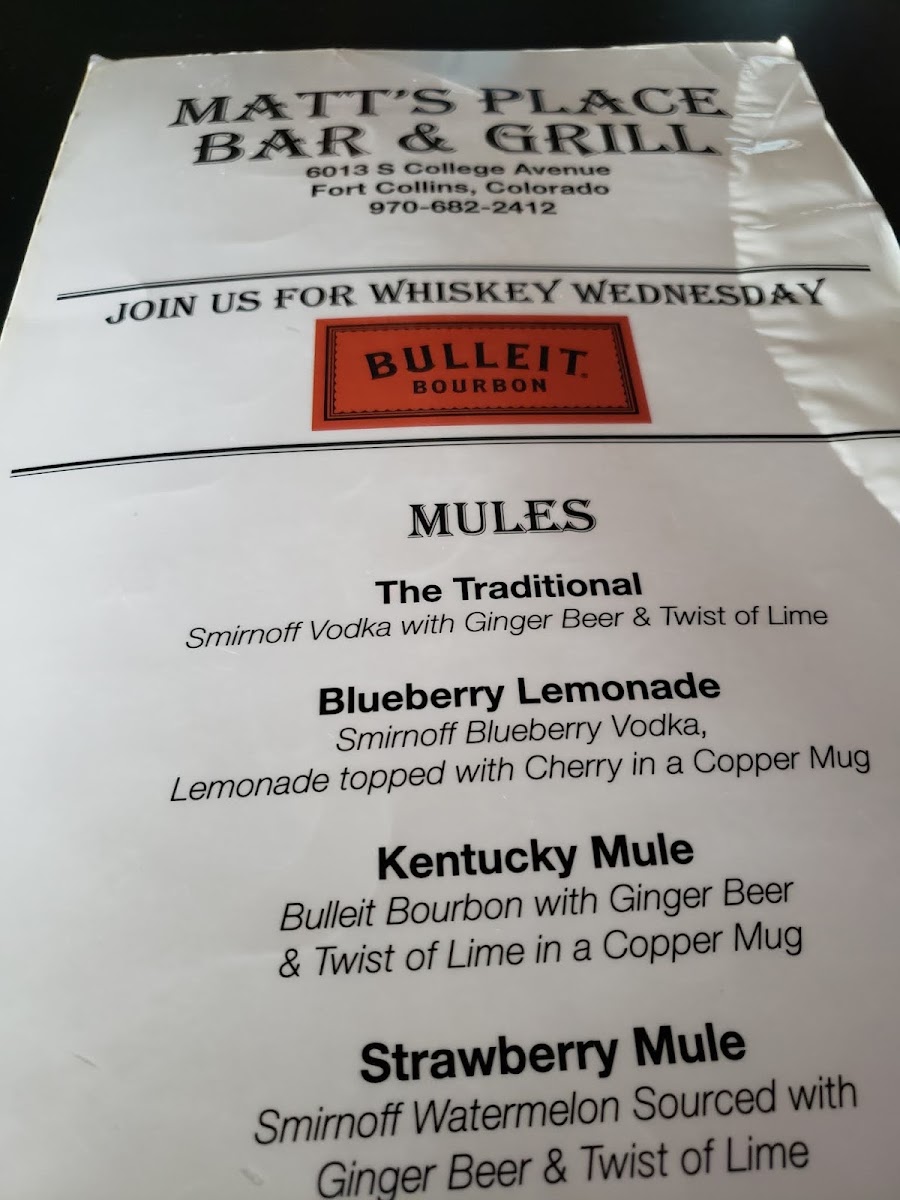 Matt's Place Menu 6