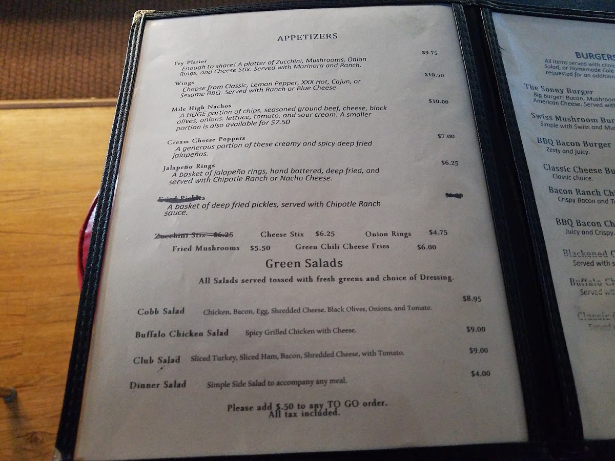 Matt's Place Menu 9