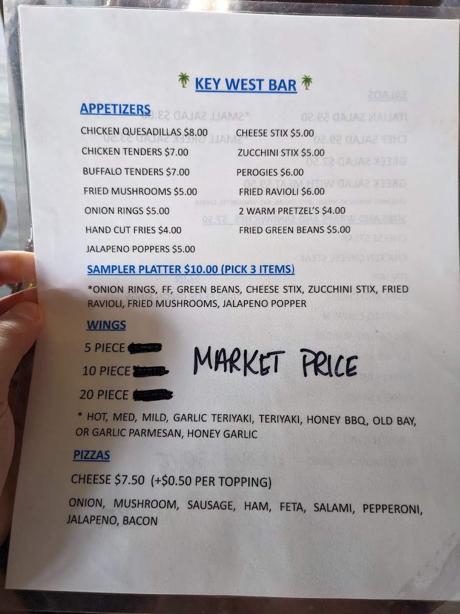 Keywest Bar Menu 6