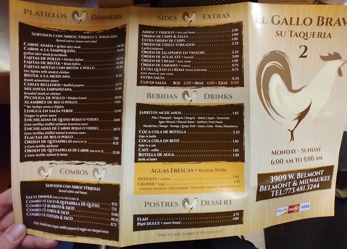 El Gallo Bravo Menu 7