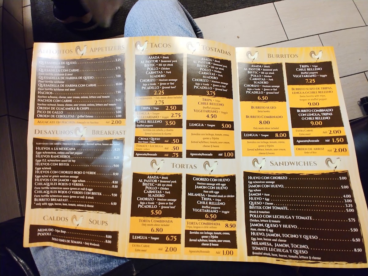 El Gallo Bravo Menu 8