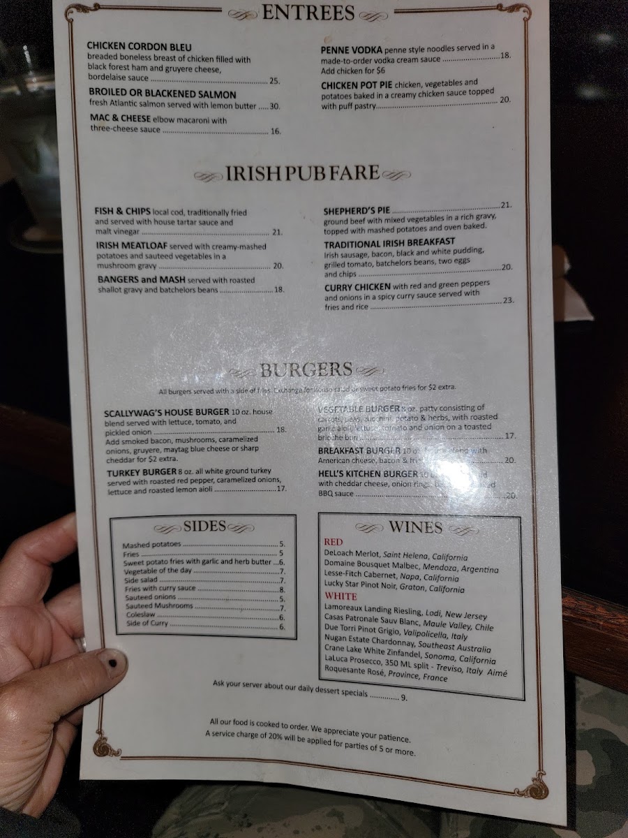 Scallywag's Menu 7