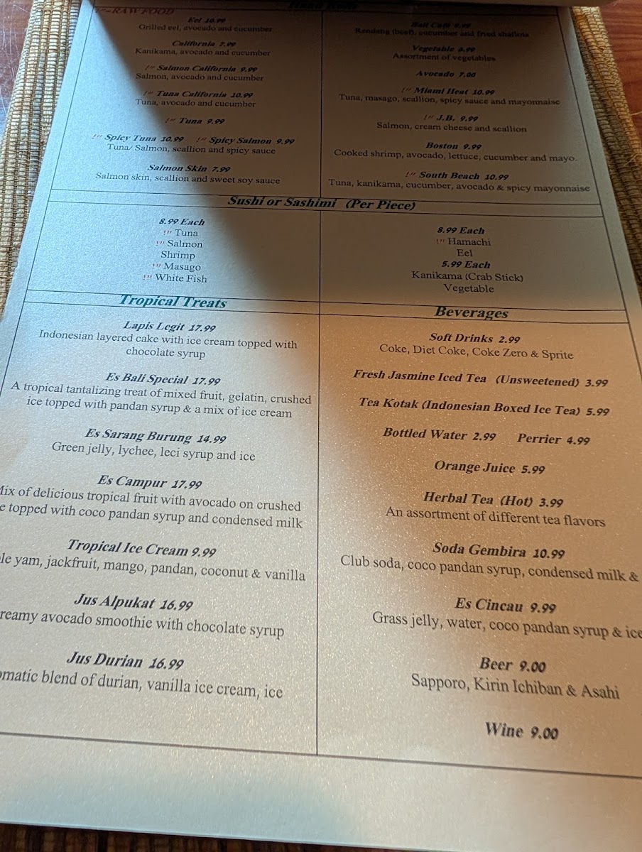 Bali Cafe Menu 10