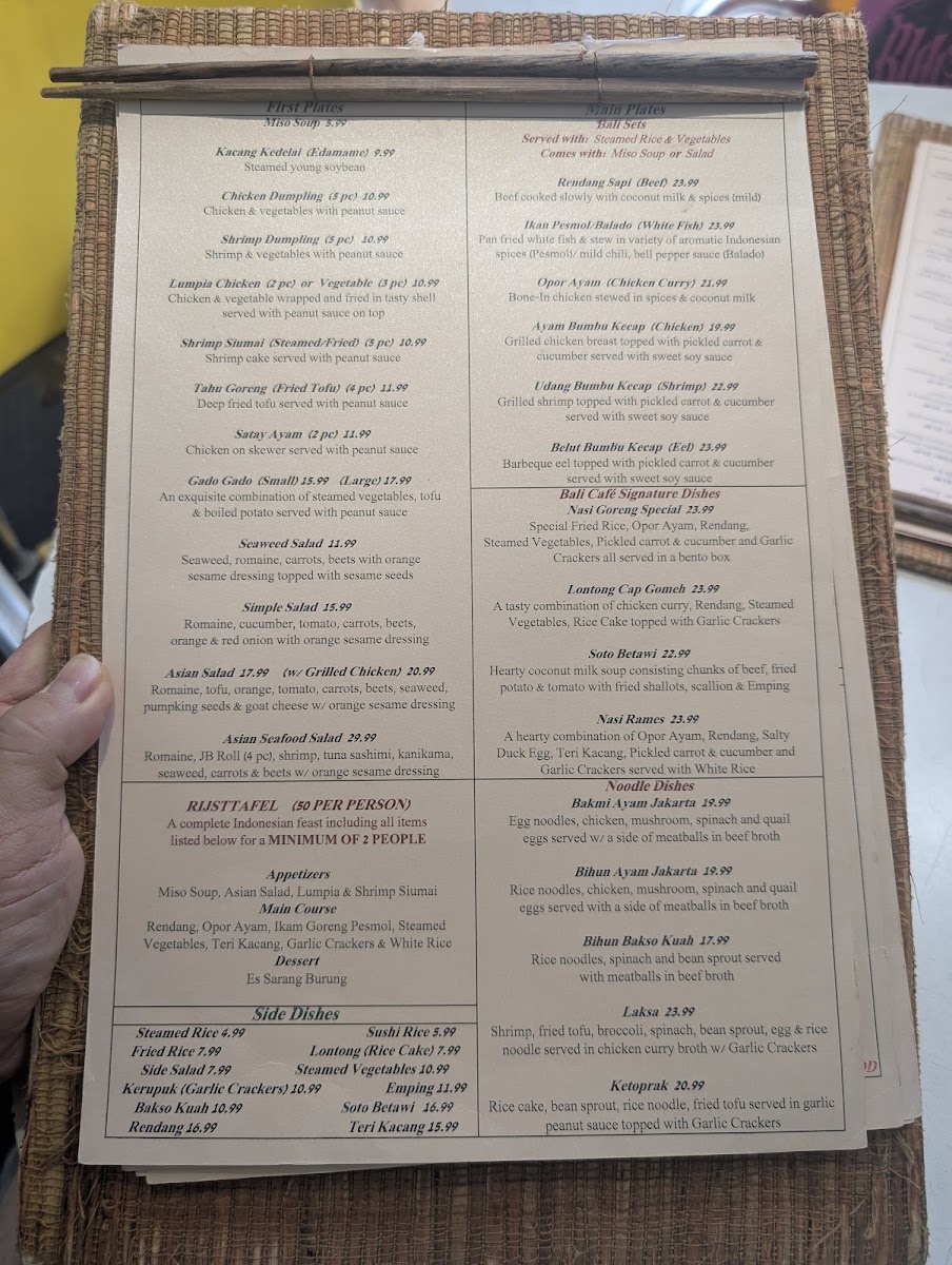 Bali Cafe Menu 5