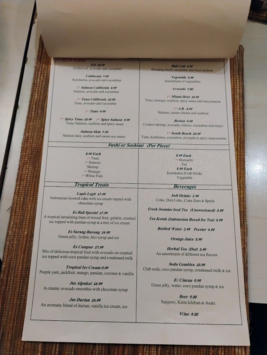 Bali Cafe Menu 7