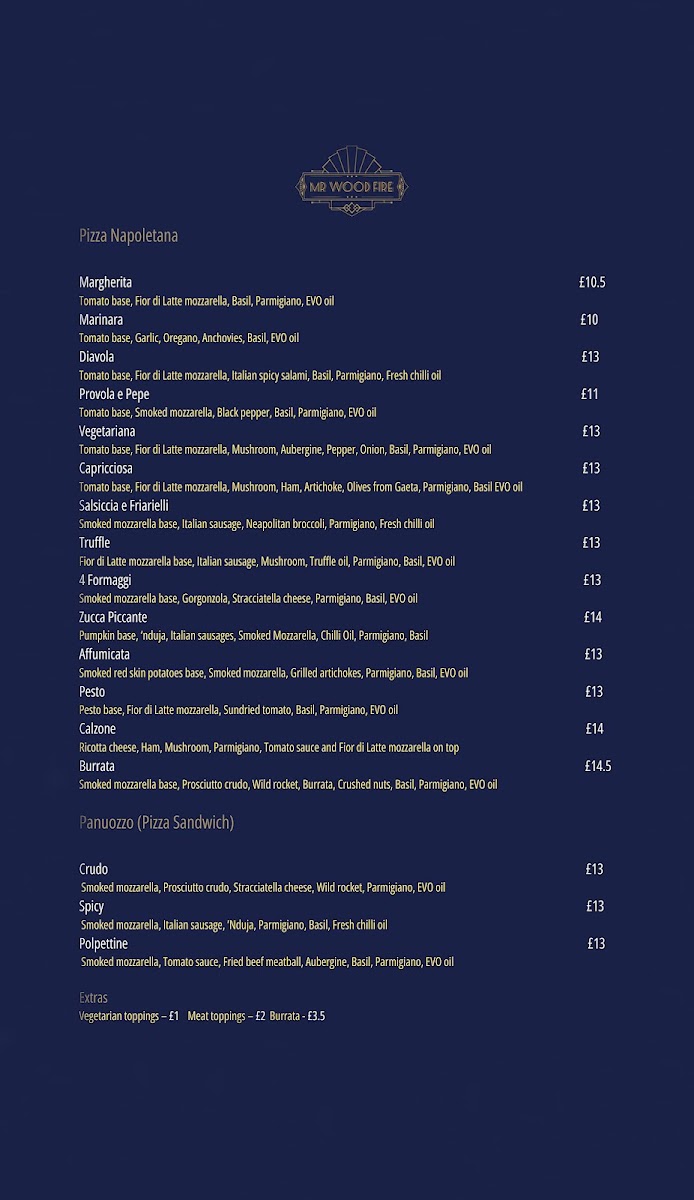 Mr Wood Fire Menu 1