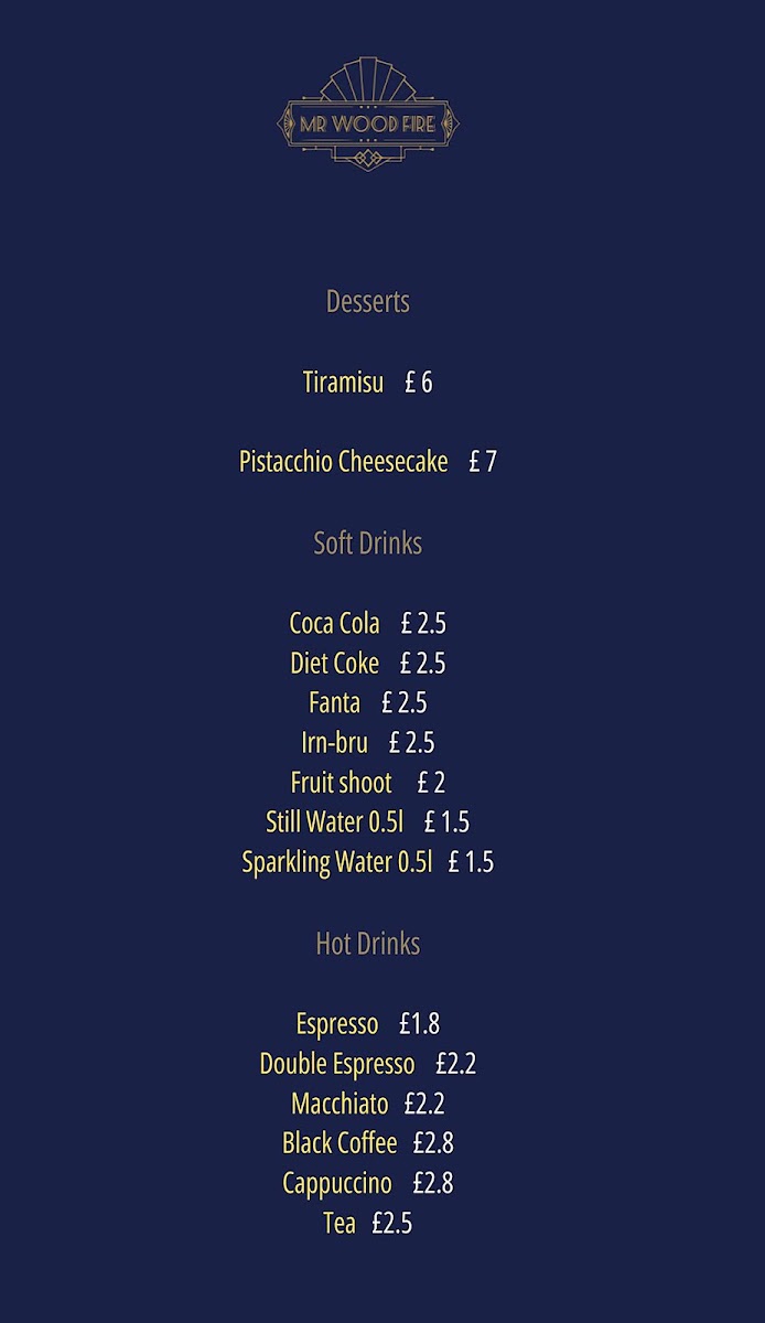 Mr Wood Fire Menu 2