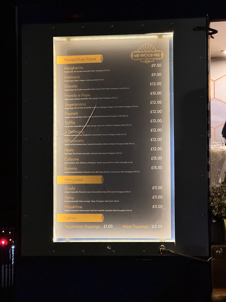 Mr Wood Fire Menu 3