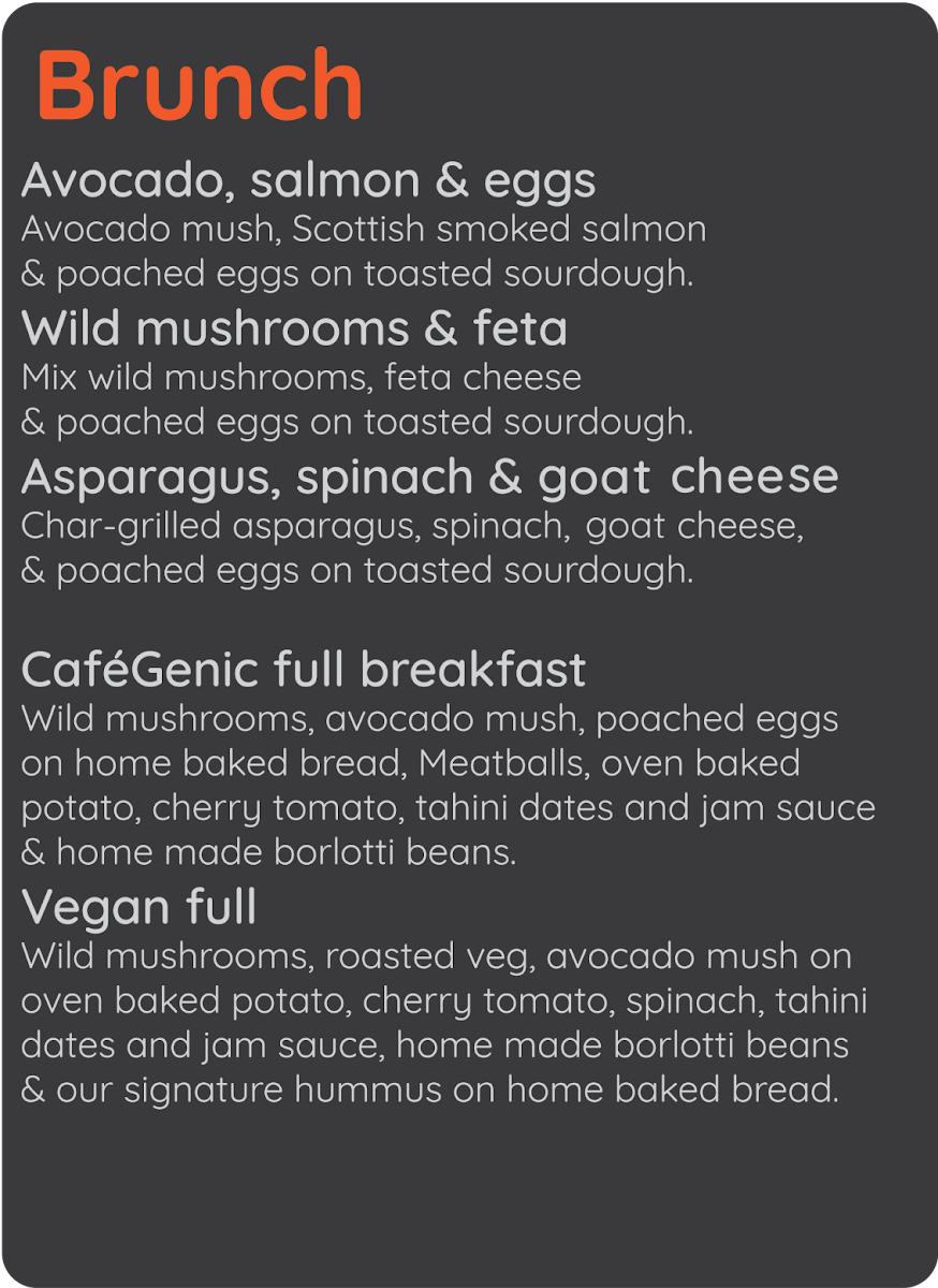 CaféGenic Menu 3
