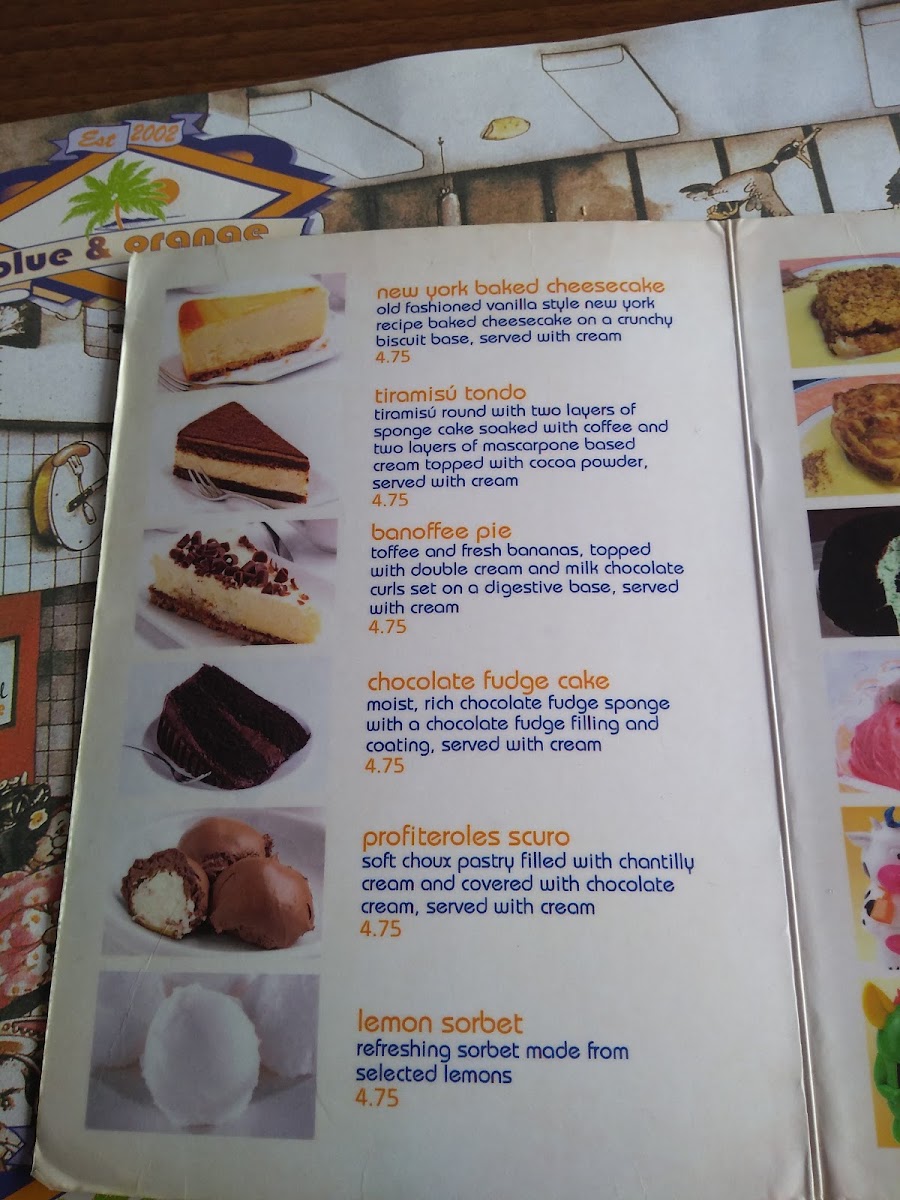 Blue & Orange Menu 3