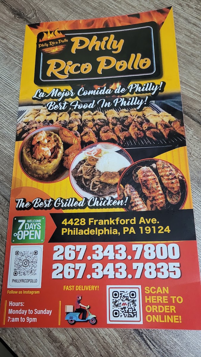 Philly Rico Pollo Menu 9