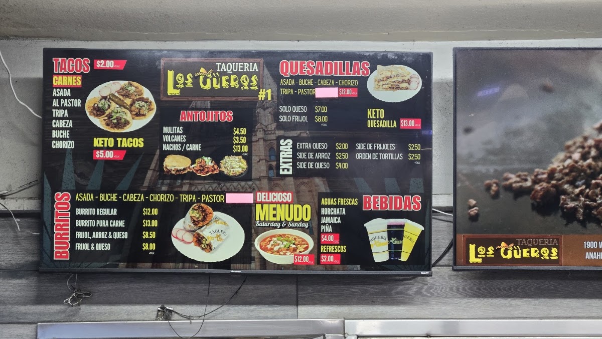 Taqueria Los Gueros #1 Menu 3