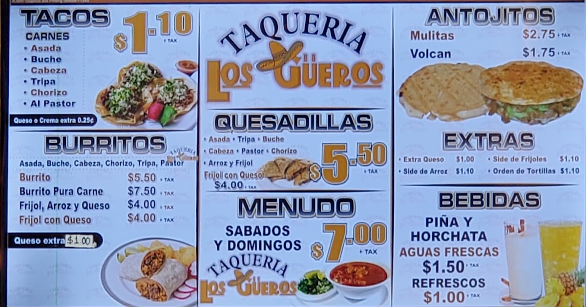 Taqueria Los Gueros #1 Menu 7
