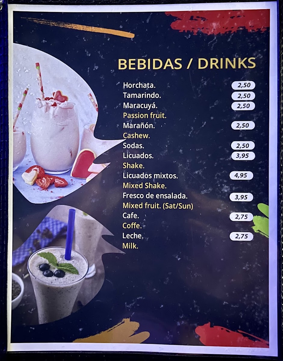 Irene's Pupusas Menu 5