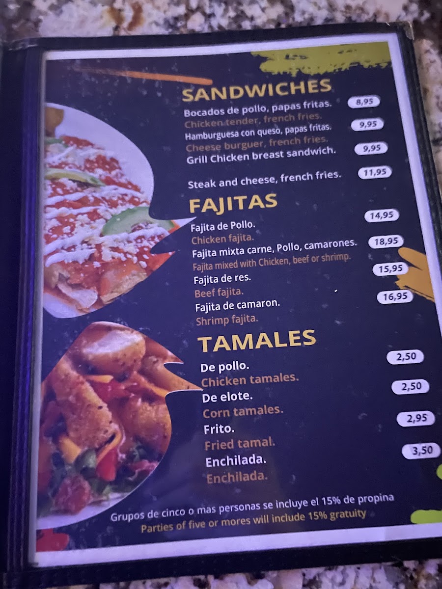 Irene's Pupusas Menu 6