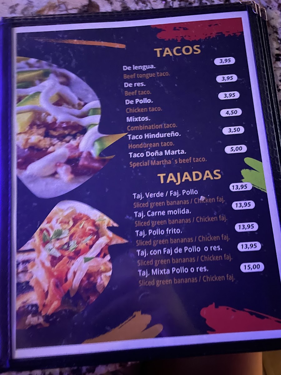 Irene's Pupusas Menu 7