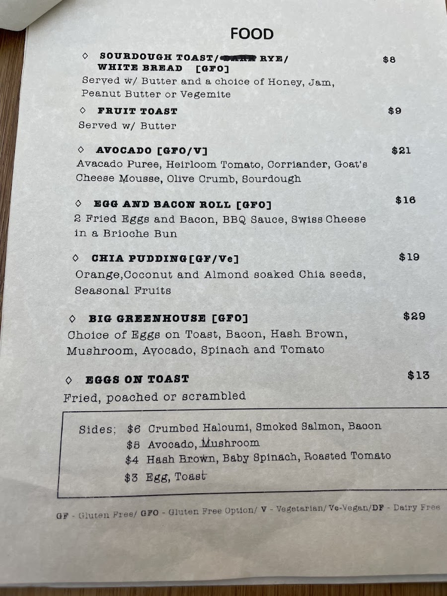 Greenhouse Menu 10