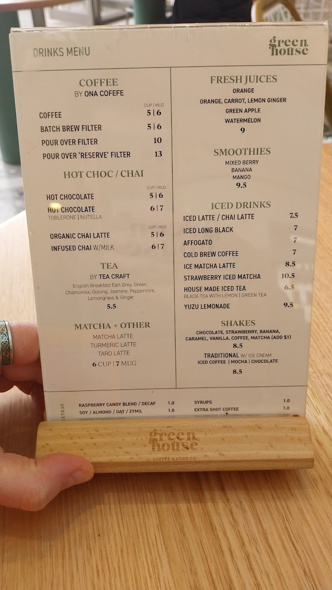 Greenhouse Menu 2