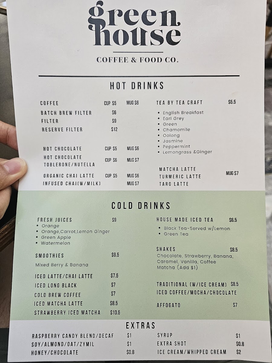 Greenhouse Menu 3