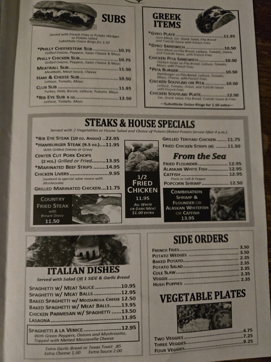 66 Diner Menu 1