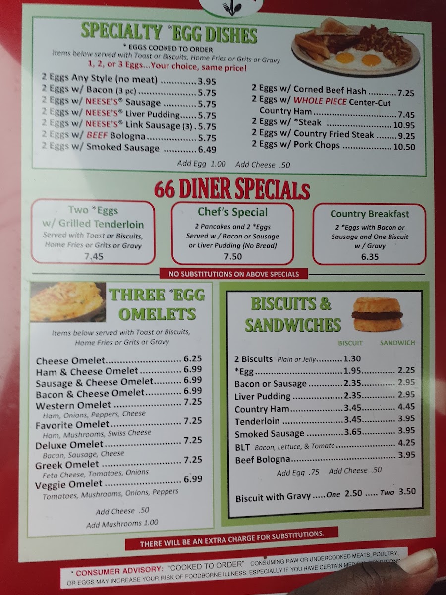 66 Diner Menu 5