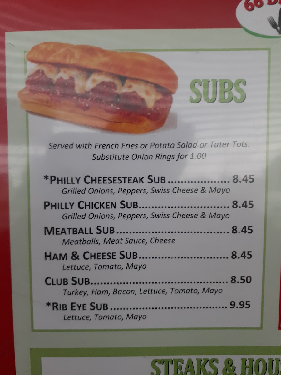 66 Diner Menu 8