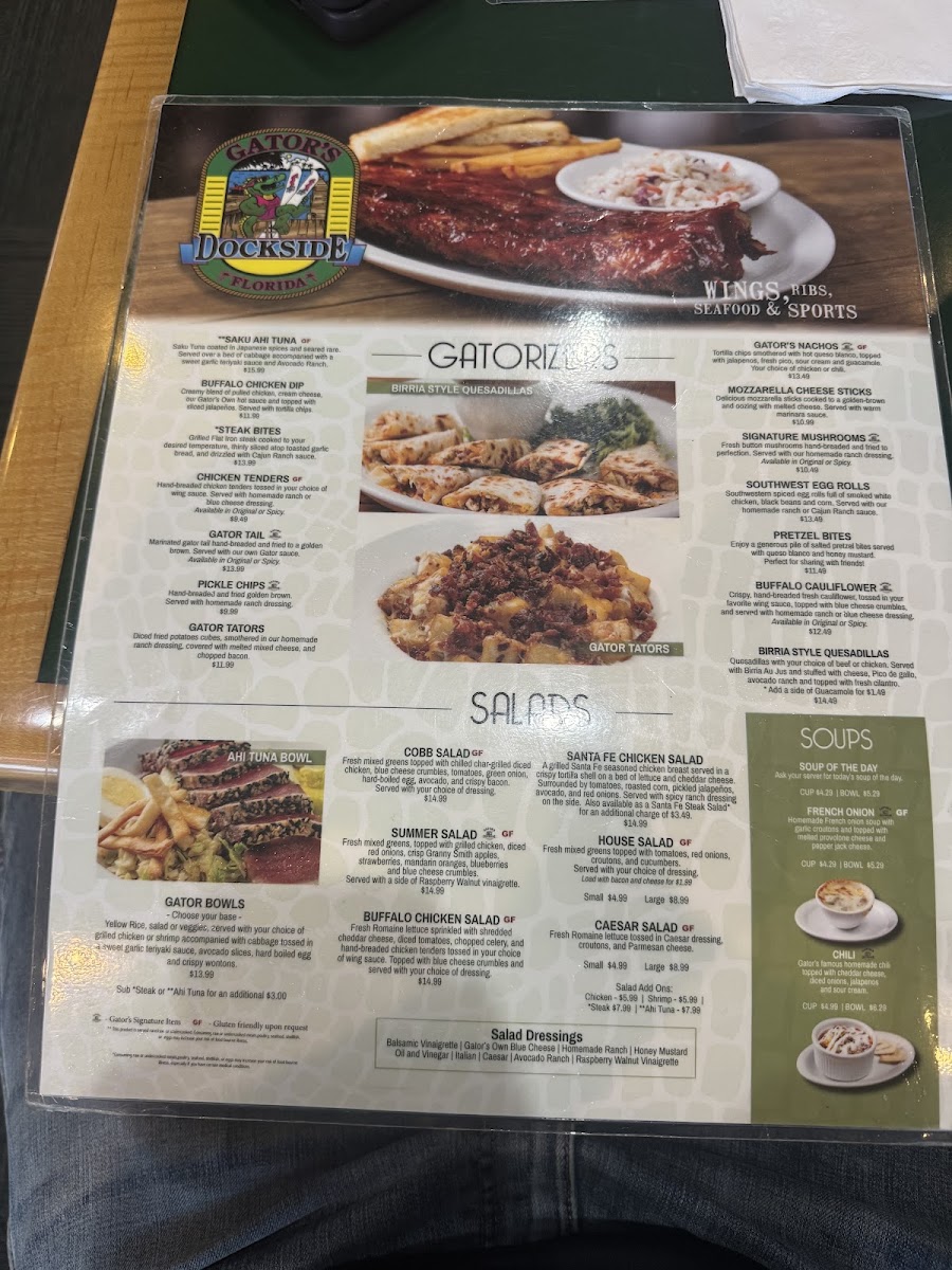 Gator's Dockside Ocala Menu 1