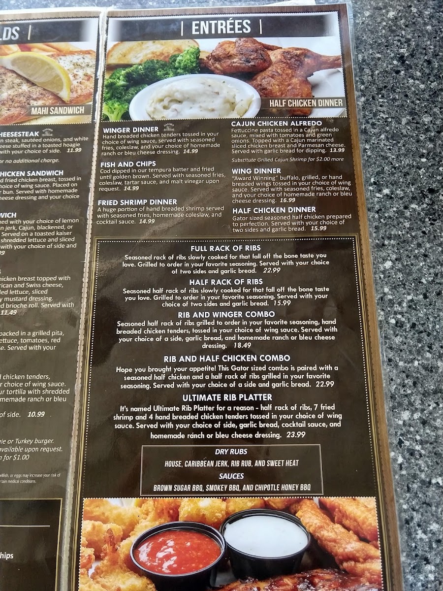Gator's Dockside Ocala Menu 9