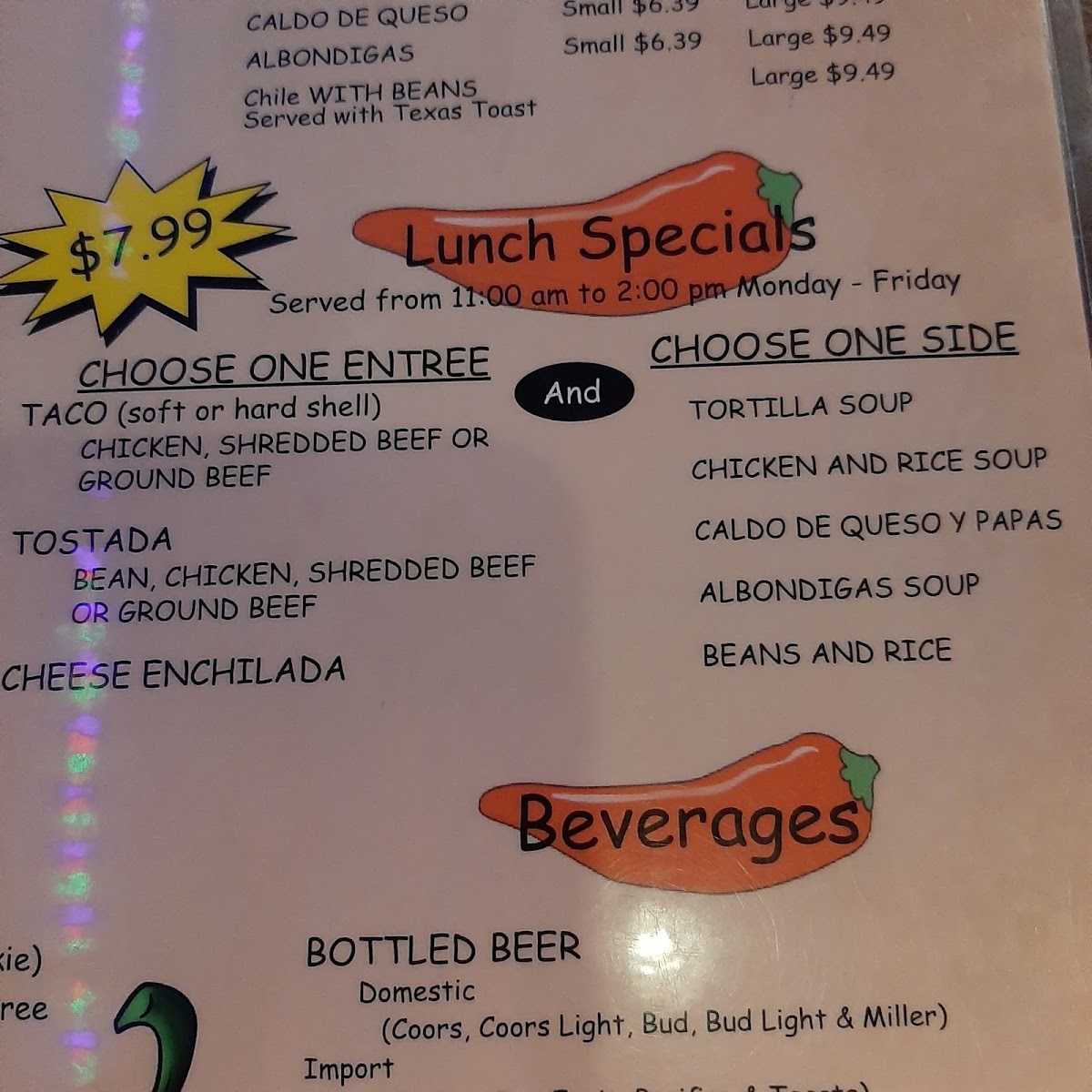 Ole' Mexican Grill Menu 4