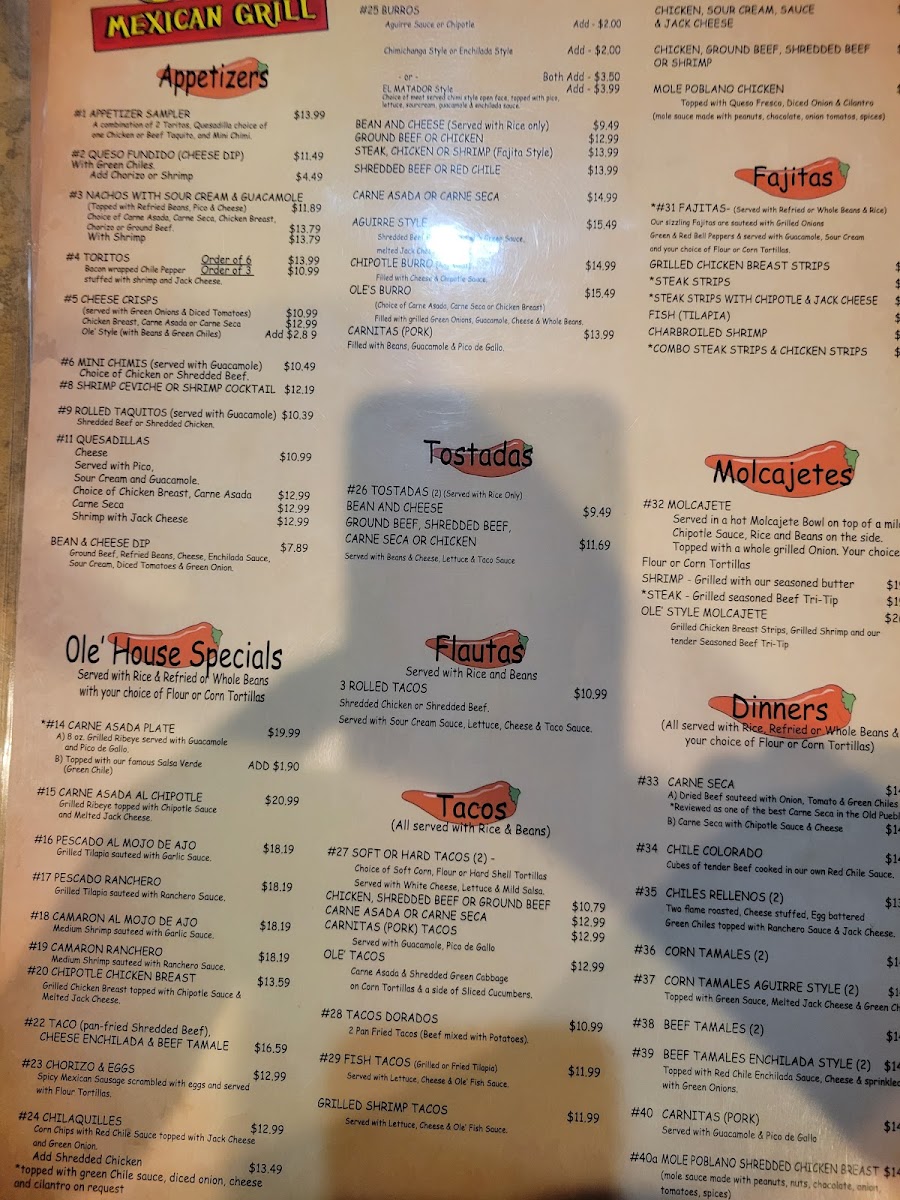 Ole' Mexican Grill Menu 6