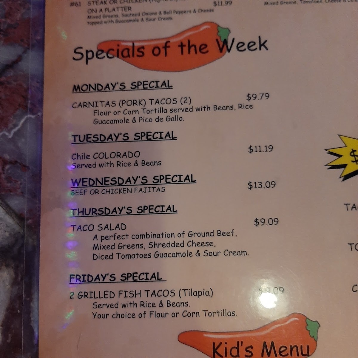 Ole' Mexican Grill Menu 8