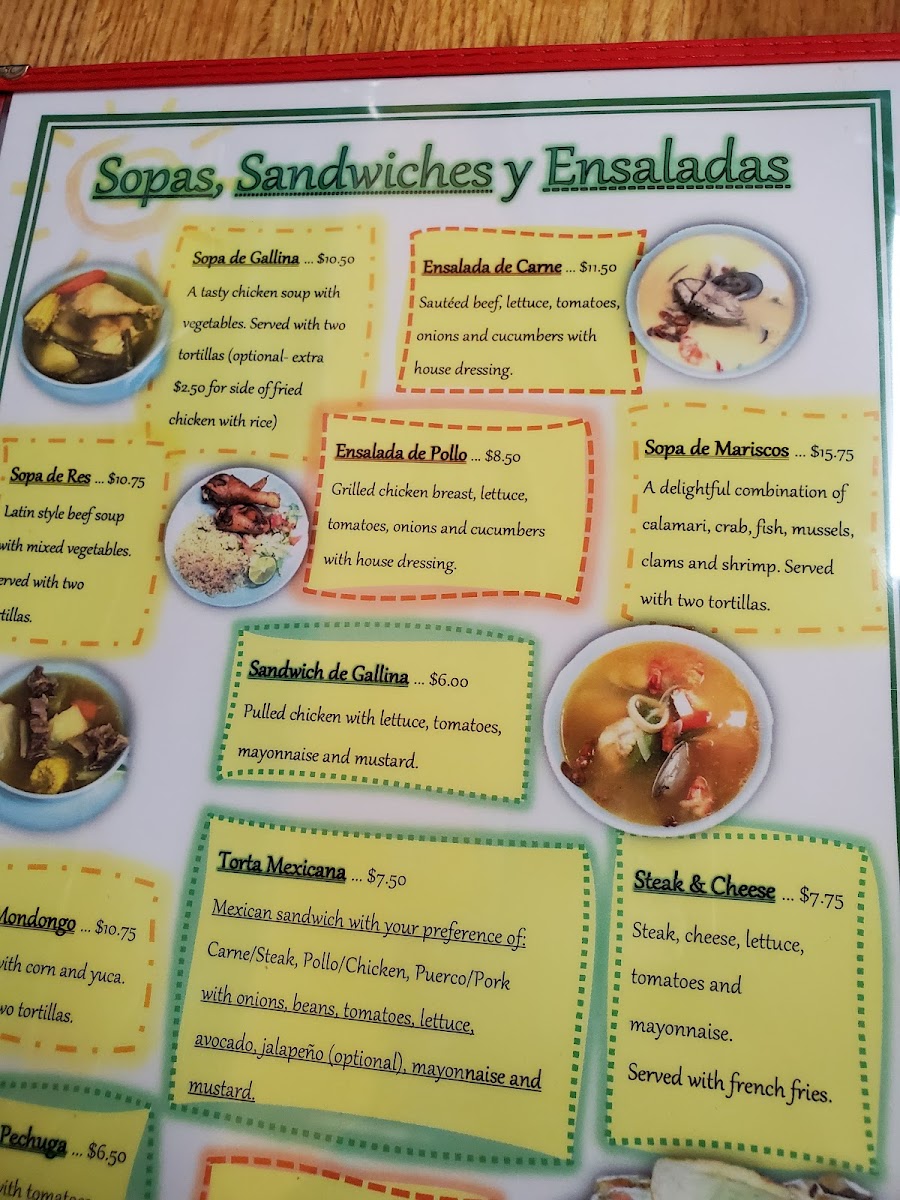 El Mirador Menu 2