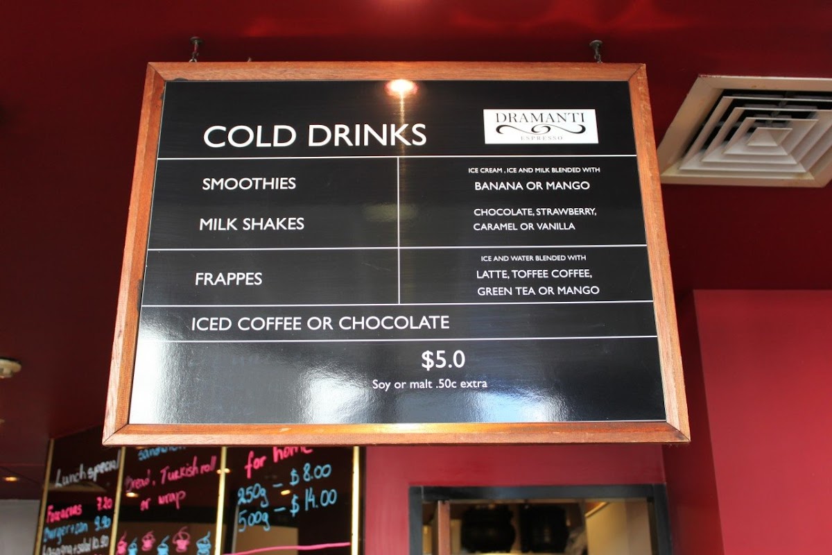 Cafe Pronto Menu 2
