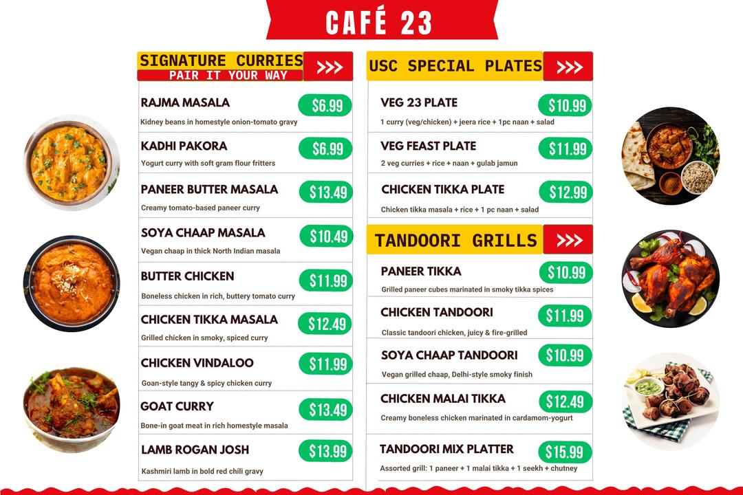 Cafe 23 – Indian Street Food Menu 3