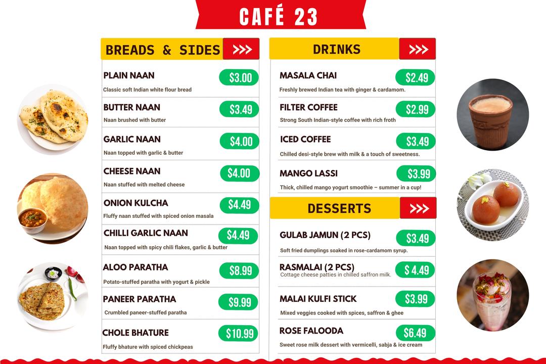 Cafe 23 – Indian Street Food Menu 4