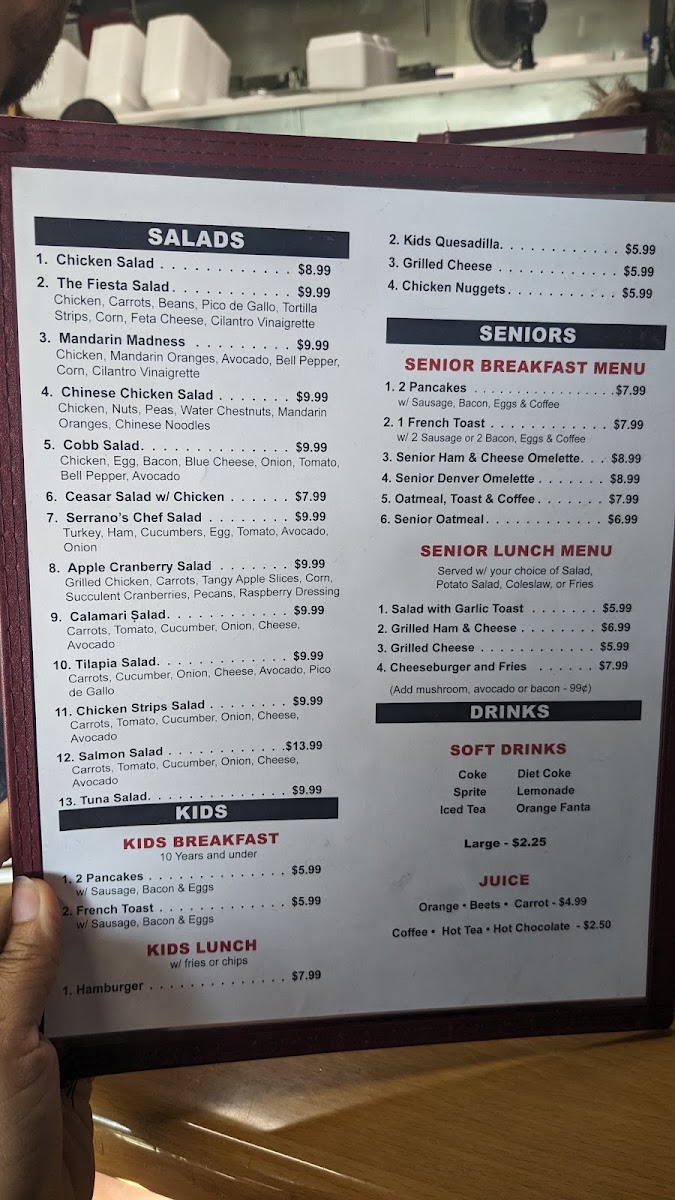 Serrano's Cafe Menu 10